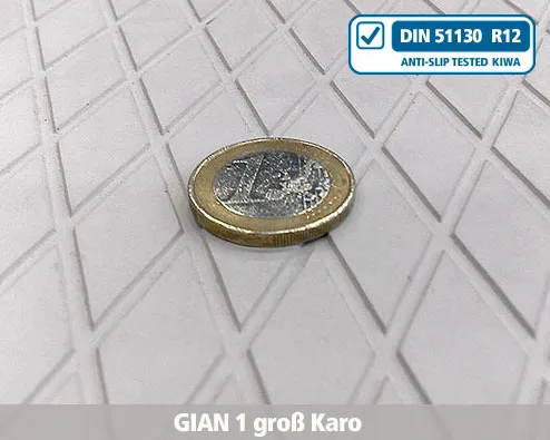 gian1 Strukturmatrize groß Karo Beton, Antirutsch, Struktur, Profil, Treppe, Treppennase