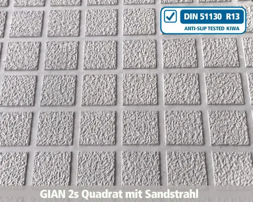gian2s Strukturmatrize Quadrat mit Sandstrahl Beton, Antirutsch, Struktur, Profil, Treppe, Treppennase