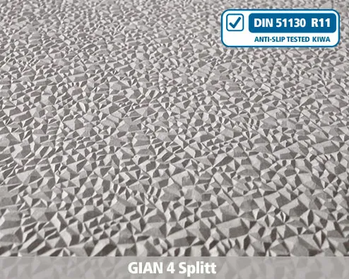 gian4 Strukturmatrize Splitt Beton, Antirutsch, Struktur, Profil, Treppe, Treppennase