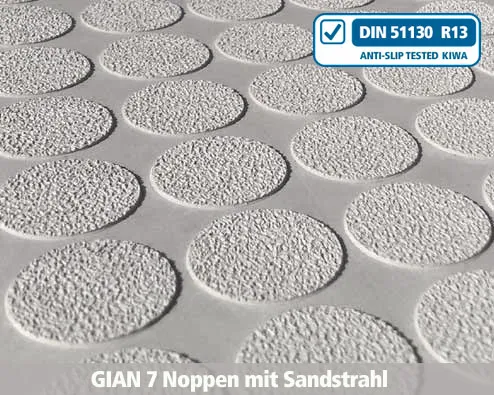 gian7 Strukturmatrize Noppen mit Sandstrahl Beton, Antirutsch, Struktur, Profil, Treppe, Treppennase